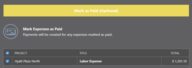 Create Labor Expense - From Time Tracking Shifts - Mark as Paid