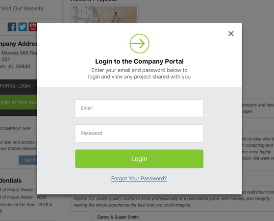 ConstructionOnline's Portal Login 