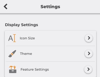 Display Settings within ConstructionOnline Mobile's Settings