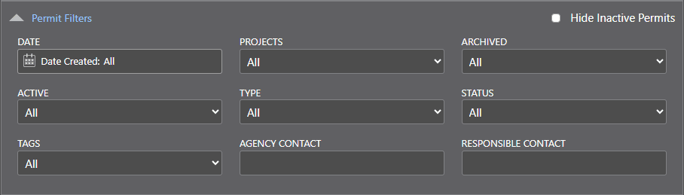 ConstructionOnline's Permit Filters