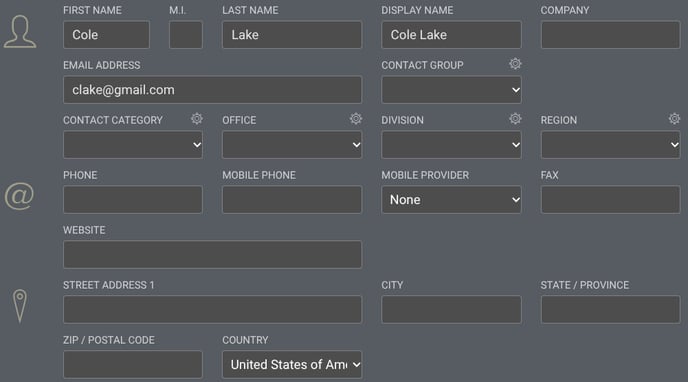 Enter general information about a lead