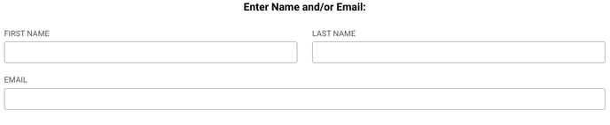 Enter the Contact's Details, including First and Last Name and Email