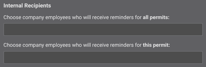 Set permit reminders for internal recipients in ConstructionOnline