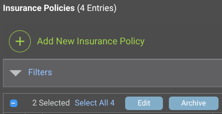 Bulk edit or archive insurance and certificates in ConstructionOnline