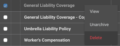 Delete an existing credential in ConstructionOnline