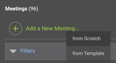 Add construction meetings from scratch or from templates in ConstructionOnline's Meeting Minutes software