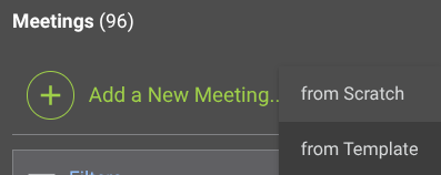 Create a new construction meeting from an existing Meeting Template in ConstructionOnline's Meeting Minutes feature