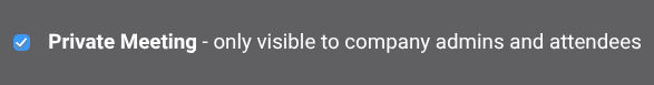Check the box to set a construction meeting to Private in ConstructionOnline
