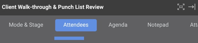 Access the Attendees tab within an existing Meeting to send Meeting invitations to Attendees
