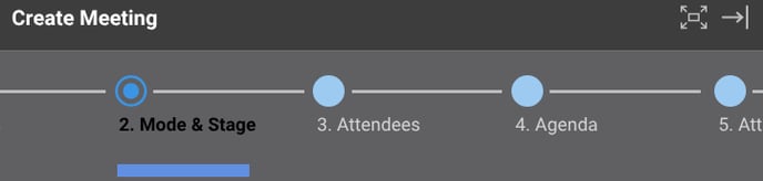 Manage a Meeting's Stage in ConstructionOnline's Meeting Minutes software