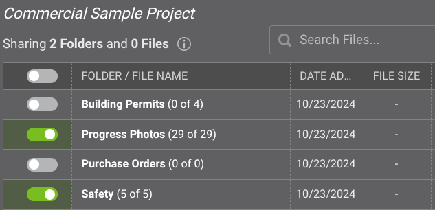 Sharing Files to a Bid Package in ConstructionOnline