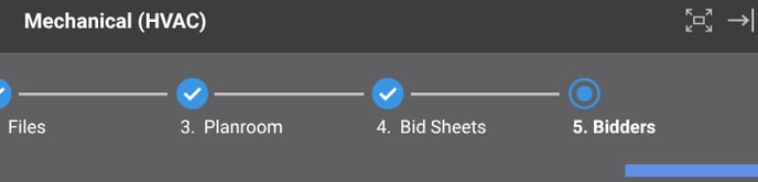 ConstructionOnline's "Bidders" tab