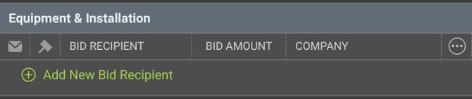 ConstructionOnline's "Add New Bid Recipient" button