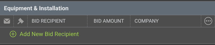 ConstructionOnline's "Add New Bid Recipient" button
