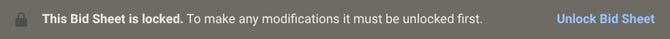 ConstructionOnline's Bid Sheet locked indicator