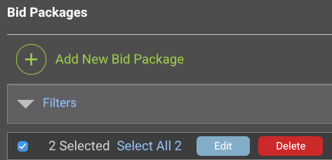 ConstructionOnline's multi-select options for Bid Tracking