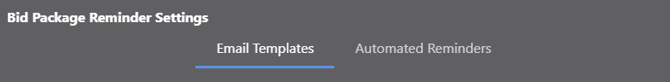ConstructionOnline's Bid Package Reminder Settings