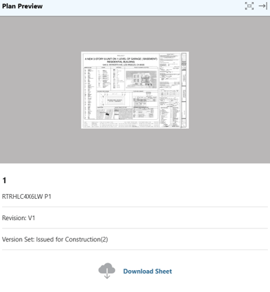 ConstructionOnline's Plan Preview window
