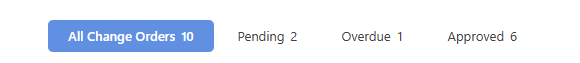 ConstructionOnline's ClientLink Portal Change Order tabs