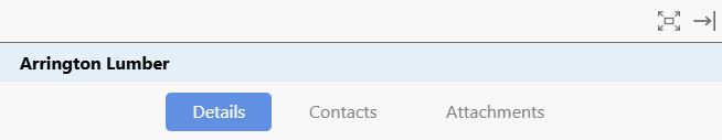 An existing companies Details window in ConstructionOnline