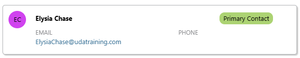 The Primary Contact indicator in ConstructionOnline