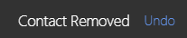 ConstructionOnline will flash a message about the contact being removed from the Company