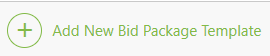 Add New Bid Package Template button in ConstructionOnline