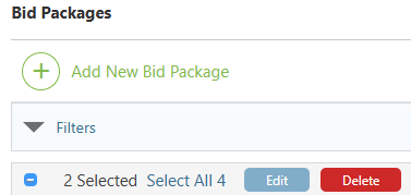 ConstructionOnline's bulk edit/delete options within Bid Tracking