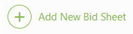 ConstructionOnline's "Add New Bid Sheet" option within a Bid Package