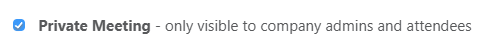 Check the box to set a construction meeting to Private in ConstructionOnline