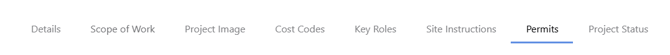 ConstructionOnline's "Permits" tab