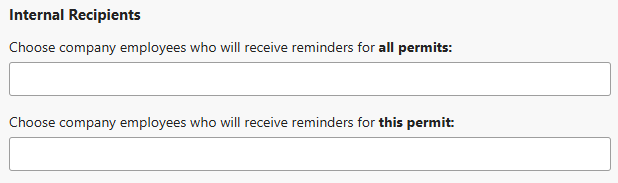 Set permit reminders for internal recipients in ConstructionOnline