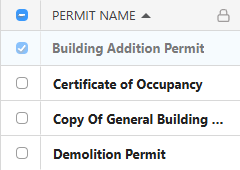 How an archived Permit appears in ConstructionOnline