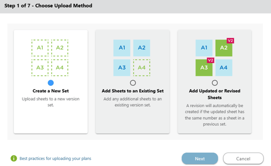 ConstructionOnline's upload methods for redline plans