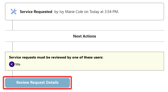 ConstructionOnline's "Review Request Details" button