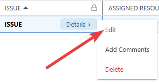 ConstructionOnline's "Edit" option for Service Appointments for Warranties