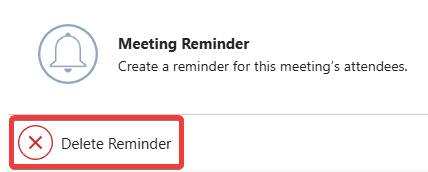 Delete an automated reminder for a scheduled construction meeting in ConstructionOnline