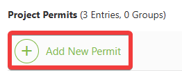 ConstructionOnline's "Add New Permit" button 