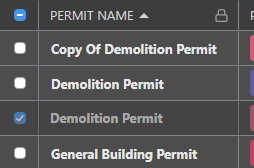 How an archived Permit appears in ConstructionOnline