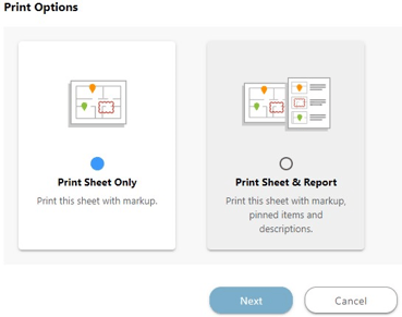 ConstructionOnline's Redline Planroom Print Options