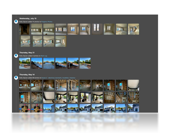 Construction Daily Logs Photo Timeline | Construction Project Tracking Software