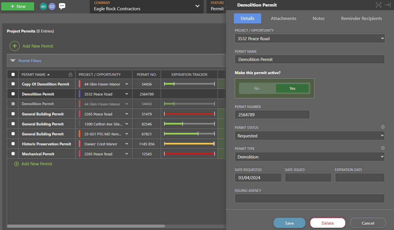 Adding Attachments to a construction Permit in ConstructionOnline