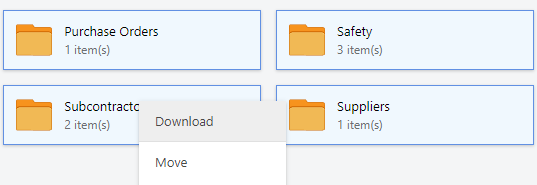 Download multiple Folders