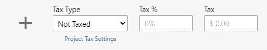 Project Tax Settings within Client Selections. 