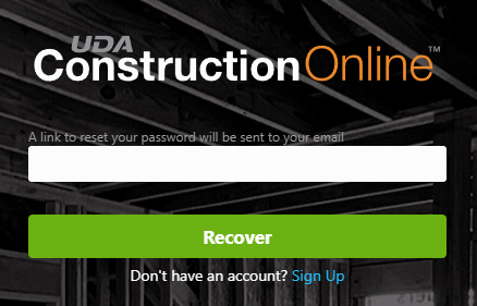 Recover your ConstructionOnline password