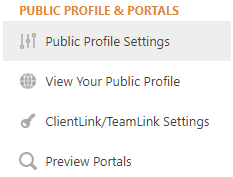 Public Profile & Portals